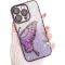 AIGOMARA Csillogó Tok iPhone 15 Pro Max-hoz, 3D Pillangó Mintás Folyékony Homokos Védőtok Kameravédelemmel, Vékony TPU Bumper