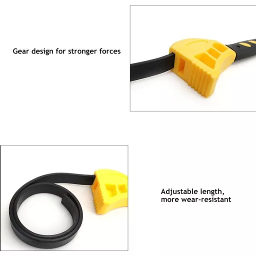 TUKNN Állítható Olajszűrő Lánc Csavarhúzó Gumis Fogó Sárga