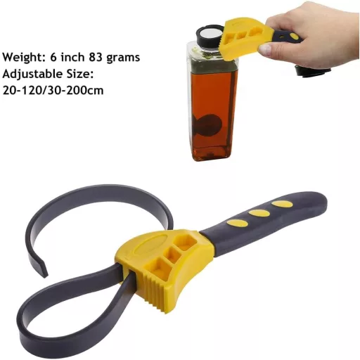 TUKNN Állítható Olajszűrő Lánc Csavarhúzó Gumis Fogó Sárga