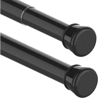   Aiitomg Zuhanyfüggöny Rúd Teleszkópos 185-250cm Fekete Fúrás Nélkül