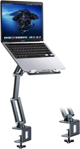 Suport laptop din aluminiu nediea pentru birou - rotativ 360°, reglabil, suport pliabil pentru laptopuri și tablete de 10-16 inch