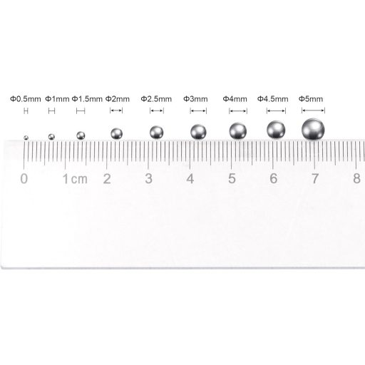 sourcing map 2000 db 0,5 mm rozsdamentes acél golyó G100 precíziós csapágy