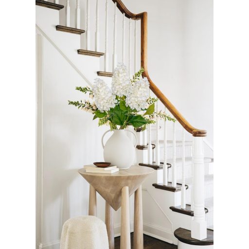 Briful Set Hortensii Artificiale - 3 buc. Fire Realiste de Mătase Albă, 73 cm - Plantă Artificială Decorativă pentru Vază, Decorațiuni Interioare