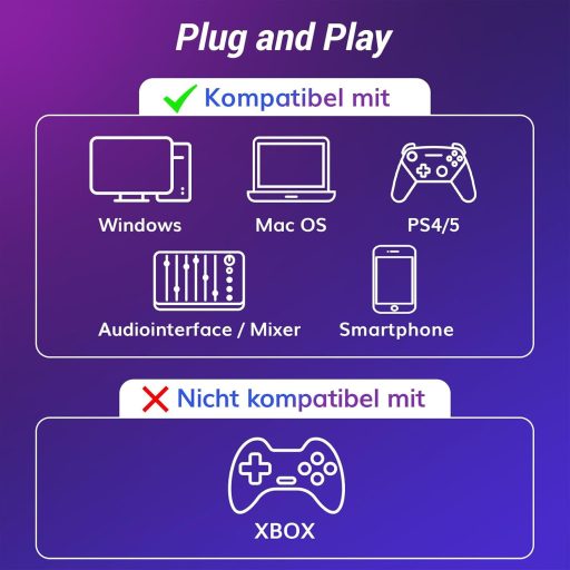 TONOR TD520 Dinamikus USB/XLR Mikrofon Asztali Állvánnyal - PC Gaming és Podcast Felvételhez, YouTube Streameléshez, Némító Gombbal, 3.5mm C