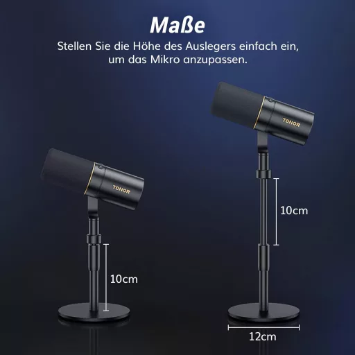 TONOR TD520 Dynamický USB/XLR Mikrofón so Stolným Stojanom - pre PC Hranie a Podcast Nahrávanie, YouTube Streamovanie, s Tlačidlom Stlmenia, 3.5mm C