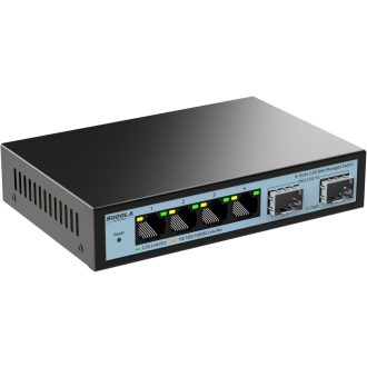   SODOLA 2.5G Webovo Spravovateľný Switch - 4 x 2.5G RJ45 + 2 x 10G SFP+ Port, 60Gbps Pásmo, Podpora VLAN/QoS, Kovové Šasi, Sieťový Prepínač