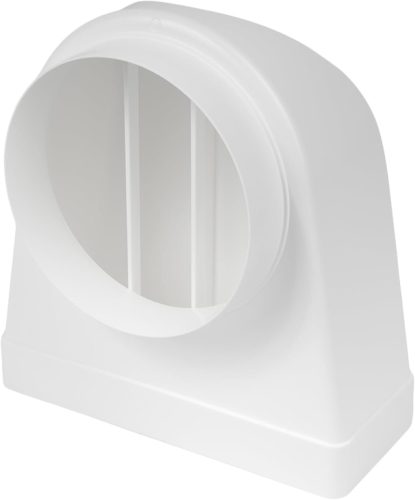 Vent Systems adaptor de canal de ventilație rectangular-circular la 90 de grade, de la racord rectangular de 220x90 mm la tub circular Ø150 mm, pentru sisteme de ventilație.