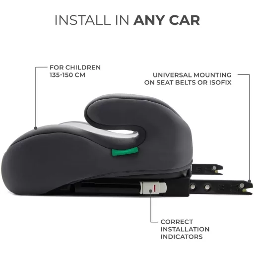 Kinderkraft I-Boost Scaun Auto 135-150cm, Înălțător Auto pentru Copii 9-12 Ani