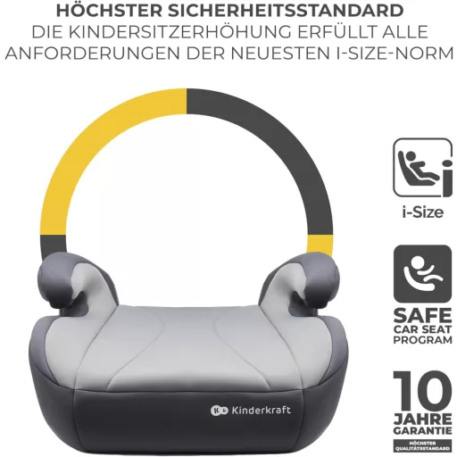 Kinderkraft I-Boost Scaun Auto 135-150cm, Înălțător Auto pentru Copii 9-12 Ani