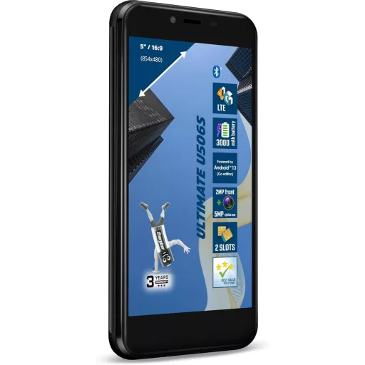 Energizer U506S Okostelefon 5" Kijelző 2GB RAM 32GB Tár Android 13 Fekete