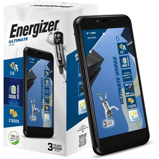 Energizer U506S Okostelefon 5" Kijelző 2GB RAM 32GB Tár Android 13 Fekete