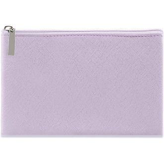   Boobeen Kozmetická Taška Dámska Fialová Kožená Kozmetická Organizér Cestovná Kozmetická Taštička So Zipsom a Úložným Priestorom