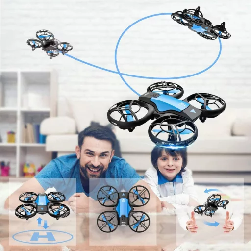 4DRC V8 Mini dron pre deti – 27 minút letu, 3 batérie, ovládanie gestami, udržiavanie výšky, 360° rotácia, vhodný pre začiatočníkov,