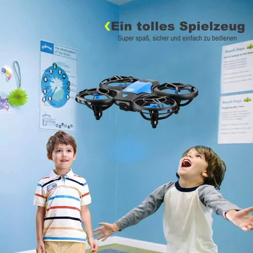 4DRC V8 Mini dron pre deti – 27 minút letu, 3 batérie, ovládanie gestami, udržiavanie výšky, 360° rotácia, vhodný pre začiatočníkov,