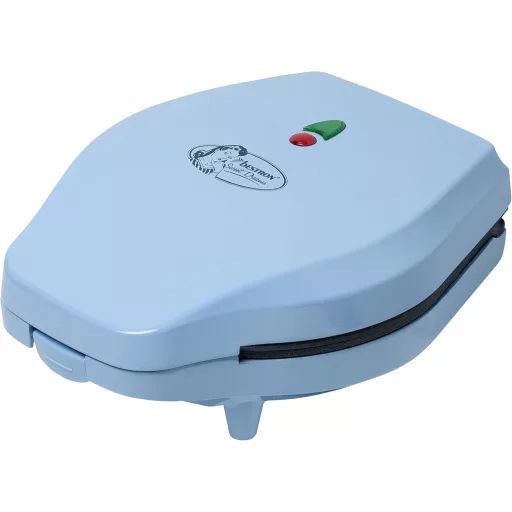 Bestron 700W Retro prístroj na cake popy v modrej farbe s nepriľnavým povrchom a príslušenstvom