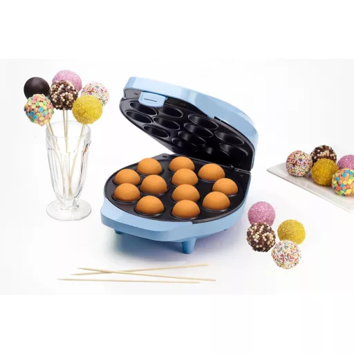 Bestron 700W Retro Cake Pop Készülék Kék Antilengő Bevonattal és Kiegészítőkkel