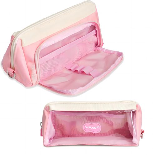 Penar YPLUS de mare capacitate pentru băieți și fete - Penar roz tip rucsac școlar, cadou de început de an școlar, 23x10,5x8 cm