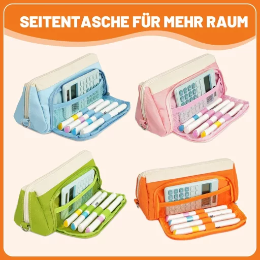 YPLUS Nagy Kapacitású Tolltartó Fiúknak és Lányoknak - Rózsaszín Iskolai Táska Tolltartó, Iskolakezdési Ajándék, 23x10,5x8 cm