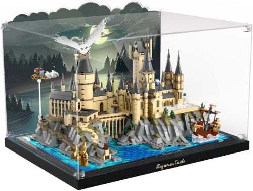 cooldac Vitrină Acrilică pentru Setul LEGO Harry Potter Castelul Hogwarts 76419 - Cutie de Expunere Transparentă, Anti-Praf, 40x30x30 cm