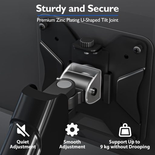 BONTEC Állítható Monitor Tartó 13-34 Colos Képernyőhöz Gázrugós Kar VESA 75/100