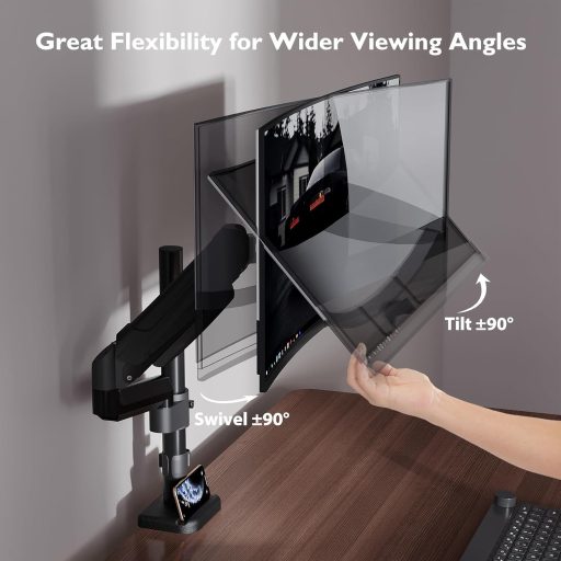 BONTEC Állítható Monitor Tartó 13-34 Colos Képernyőhöz Gázrugós Kar VESA 75/100