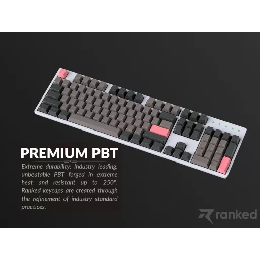 Ranked Premium Üres Keycap Szett 1.4mm PBT Cherry Profil Mechanikus Billentyűzet 139 Gomb