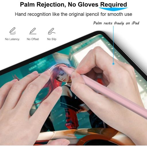 KIROSA Pencil 2nd Gen iPad stylus USB-C töltéssel, tilt érzékelés, pálmafelismerés