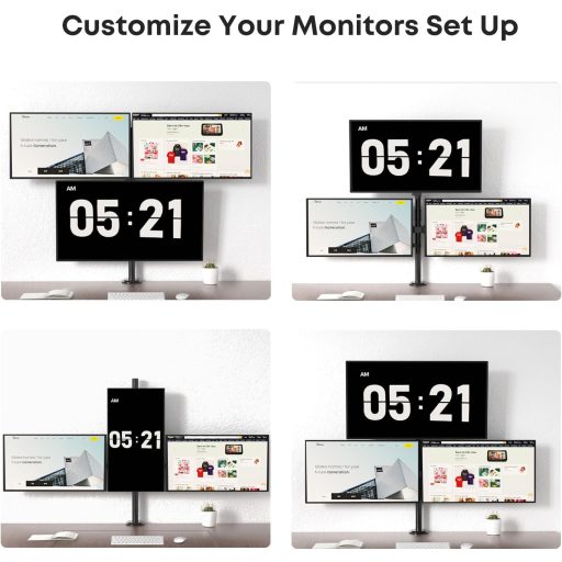 IMtKotW 17-35 hüvelykes monitor állvány 80 cm magas asztali támasz 10 kg-ig