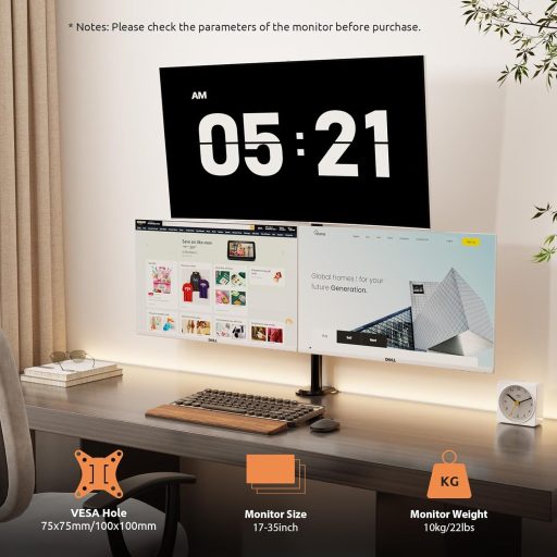 IMtKotW 17-35 hüvelykes monitor állvány 80 cm magas asztali támasz 10 kg-ig