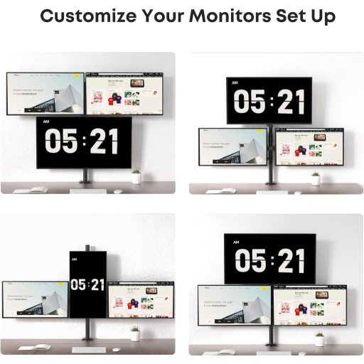 IMtKotW 17-35 hüvelykes monitor állvány 80 cm magas asztali támasz 10 kg-ig