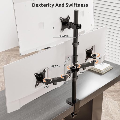 IMtKotW 17-35 hüvelykes monitor állvány 80 cm magas asztali támasz 10 kg-ig