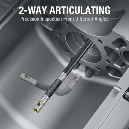 TESLONG Endoszkóp Kamera Dupla Lencse 6,5mm Forgó Fej 5 Colos LCD Kijelző LED Világítás 1,55m