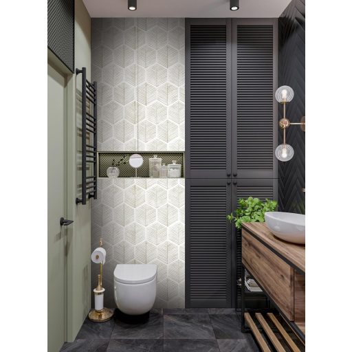 myforHD Tapet Autocolant - Folie Vinyl Modernă cu Dungi Bej pentru Mobilier - Autocolant Decorativ Impermeabil pentru Sertare, Rafturi (44cm x 300cm)