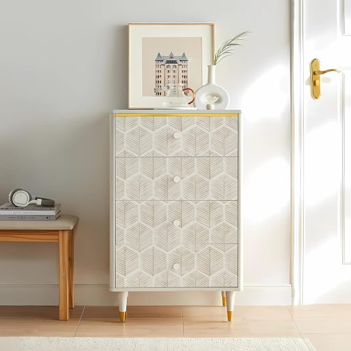 myforHD Tapet Autocolant - Folie Vinyl Modernă cu Dungi Bej pentru Mobilier - Autocolant Decorativ Impermeabil pentru Sertare, Rafturi (44cm x 300cm)