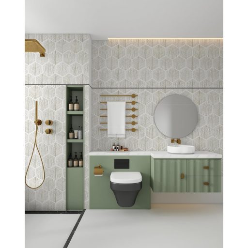 myforHD Tapet Autocolant - Folie Vinyl Modernă cu Dungi Bej pentru Mobilier - Autocolant Decorativ Impermeabil pentru Sertare, Rafturi (44cm x 300cm)