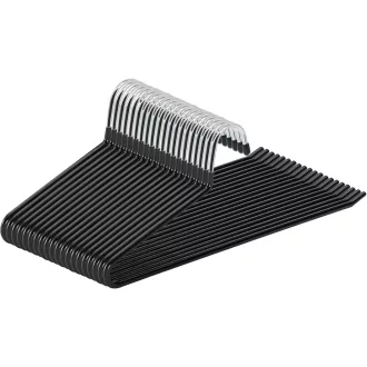   ABHENG Nadrágakasztó Fém 20 db Fekete Csúszásmentes Kompakt 38x13cm
