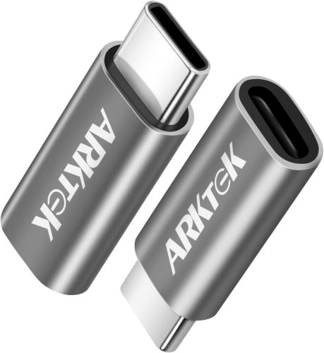 ARKTEK Lightning-USB C adapter iPhone 15, Galaxy S23, Pixel 8 töltéséhez (2db, szürke)