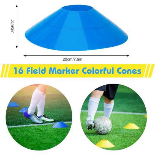 YGORTECH 6m koordinacijske ljestve za nogomet s 16 čunjeva, set za trening