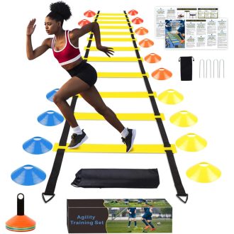   YGORTECH 6m Koordinációs létra futballhoz 16 kúppal edzésszett