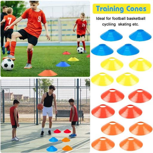 YGORTECH Scară de coordonare 6m pentru fotbal, set de antrenament cu 16 conuri