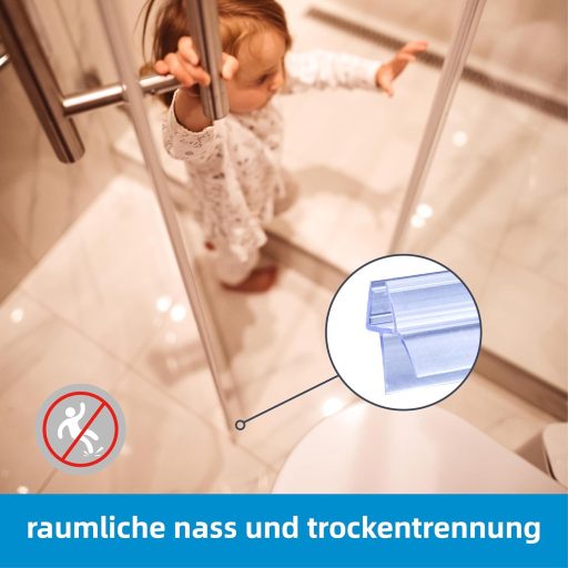 KOOBON 90 cm zuhanyzó ajtó tömítés 4-6 mm üvegajtóhoz vastag gumival