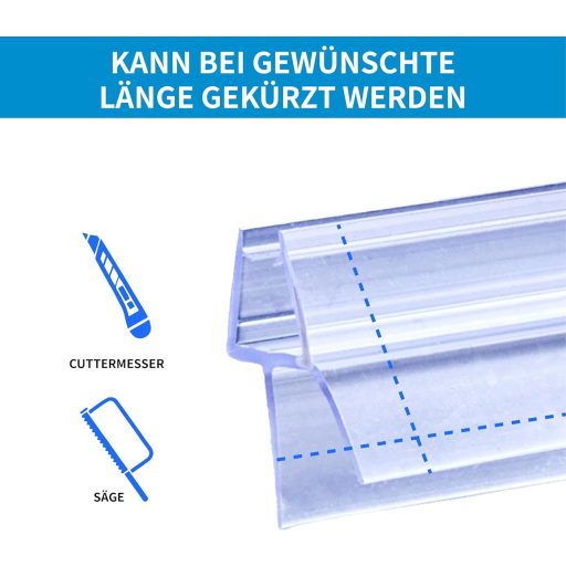 KOOBON 90 cm zuhanyzó ajtó tömítés 4-6 mm üvegajtóhoz vastag gumival