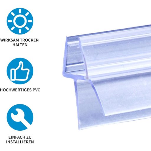 KOOBON 90 cm zuhanyzó ajtó tömítés 4-6 mm üvegajtóhoz vastag gumival