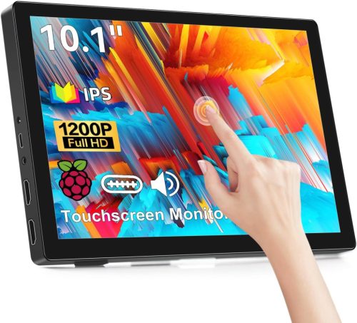 HDMI USB-C 10,1" Full HD IPS Hordozható Érintőképernyős Monitor Laptophoz, PS4-hez