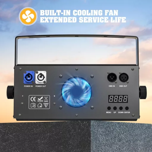 ZonQoonz 200W COB LED Par Reflector, Efecte de Lumină Alb Rece/Cald, Stroboscop, Iluminare pentru Scenă, Disco, Nuntă, Petrecere