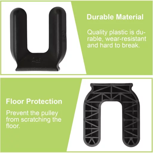 UFURMATE Opritoare Roți pentru Mobilier 4 buc. Frână Role Plastic Antialunecare Scaun Canapea 50mm Negru