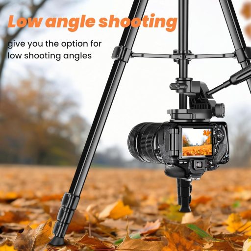 Stativ cameră Nineigh 190 cm Aluminiu - Pentru smartphone, DSLR, cu cap panoramic 360°, telecomandă, pentru fotografii orizontale, călătorii,