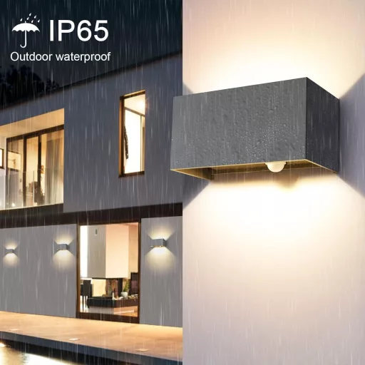 Kingwen 20W LED fali lámpa mozgásérzékelővel, IP65 vízálló, meleg fehér 3000K