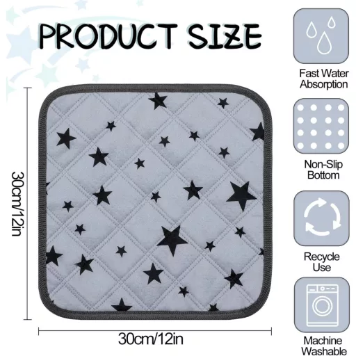 Namalu 8 db Pipi Alátét Tengerimalacnak, Mosható Fleece Pelenka, Csillagmintás Ketrecbetét 30x30cm