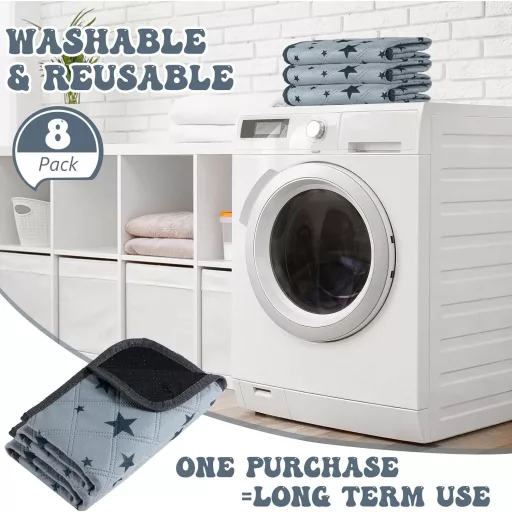 Namalu 8 db Pipi Alátét Tengerimalacnak, Mosható Fleece Pelenka, Csillagmintás Ketrecbetét 30x30cm